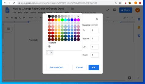 How to Change Page Color in Google Docs (PC or Google Docs Apps)