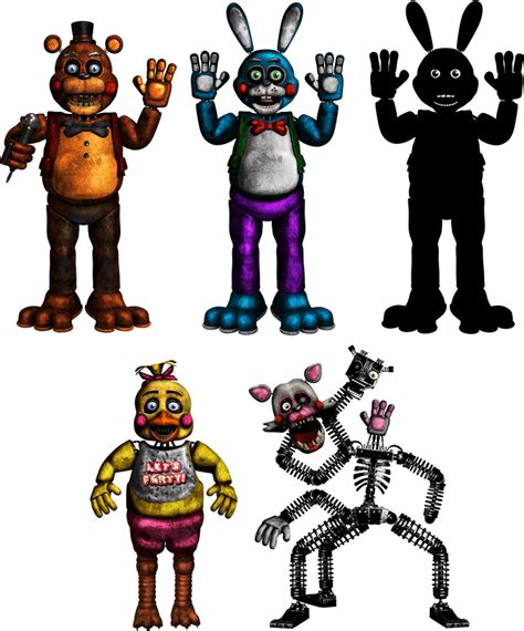 FNaF Plus Toy Animatronics by LivingCorpse7 on DeviantArt