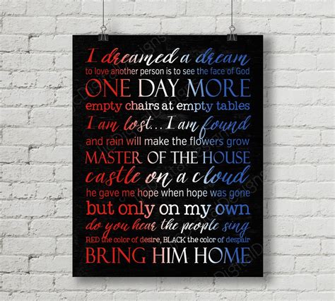 Printable Les Miserables Broadway Musical Digital Subway Art | Etsy