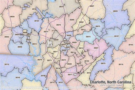 Printable Zip Code Map For Charlotte Nc | TUTORE.ORG - Master of Documents