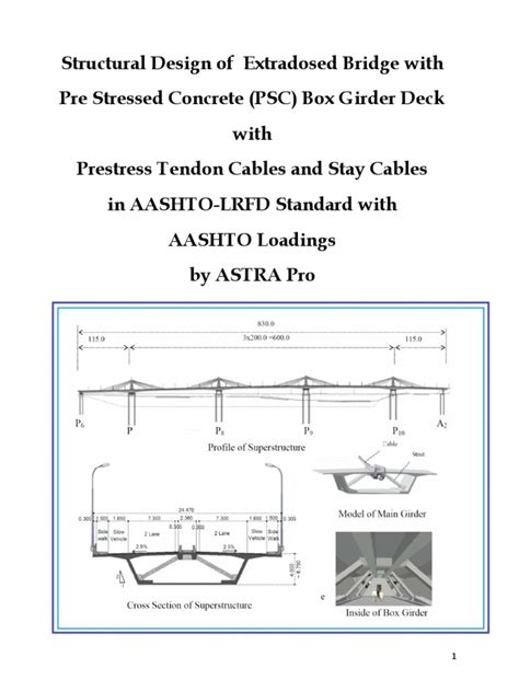 Extradosed Bridge Design Reports in AASHTO-LRFD | PDF | Strength Of ...