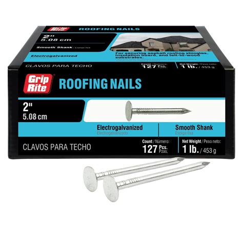 Grip-Rite 2-in 11-Gauge Electro-Galvanized Steel Roofing Nails (1-lb) at Lowes.com