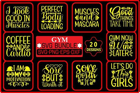 Gym SVG Bundle Bundle · Creative Fabrica