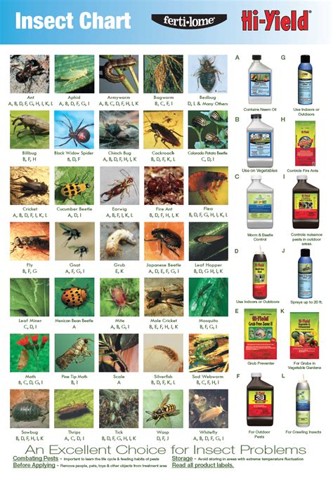 Quick Reference Bug/ Insect Chart