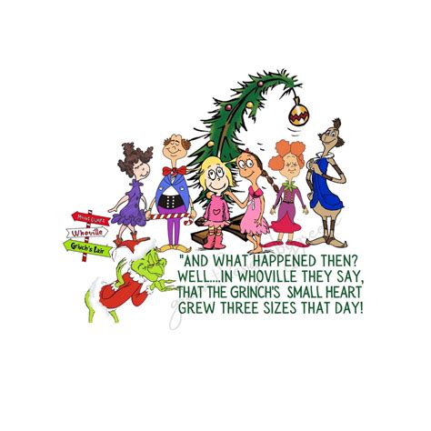 Grinch Whoville Christmas PNG. Quote: What happens then? Well in Whoville they say, that the ...