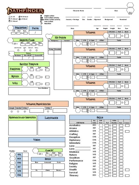 PF2 Character Sheet | PDF