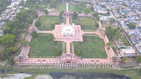 Agra Fort - rare aerial view of landmark Mughal era monument - YouTube