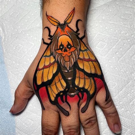 Traditional Moth Tattoo Flash