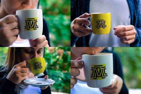 4 Handheld Realistic Coffee Mugs Mockups – Mockup Assets