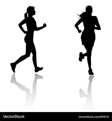 Woman Running Silhouette