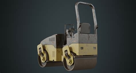 ArtStation - Road Roller 1B | Game Assets