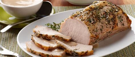 Herbed Pork Roast & Creamy Mushroom Gravy Recipe | Campbell's Kitchen