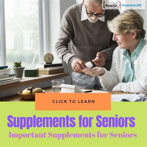 Important Supplements For Seniors For Health And Fitness