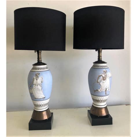 1960s Vintage Figural Porcelain Table Lamps After Fornasetti - a Pair | Chairish