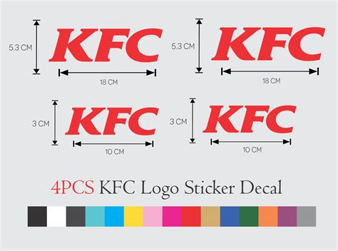 4PCS KFC Logo vinyl Decal sticker kentucky fried chicken! - Decals & Vinyls