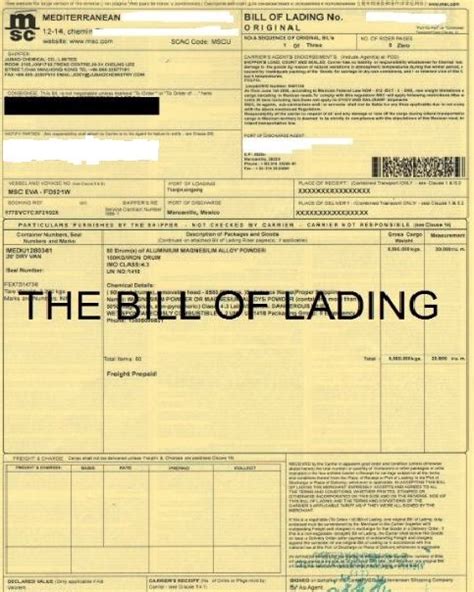 Trade Bill Of Lading Document, Most Vital Document In Shipping! - ClinchBase