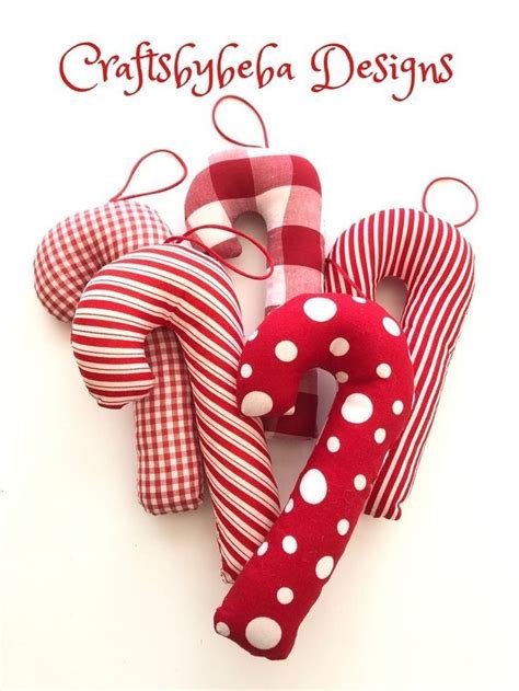 Plaid Christmas Decor, Fabric Christmas Ornaments, Felt Christmas ...