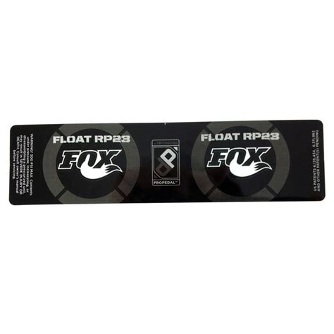 Fox Shox Decal: Rear Shock 2011 FLOAT RP23 [6.5+] 125mm x 33mm - 024-02-302