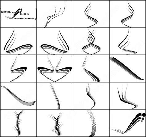 Vector curves brush PS brushes in .abr format free and easy download unlimit id:39455