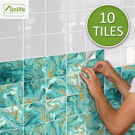 10-90X Mosaic Wall Tile Sticker Bathroom Kitchen Home Decal Decor Self Adhesive | eBay