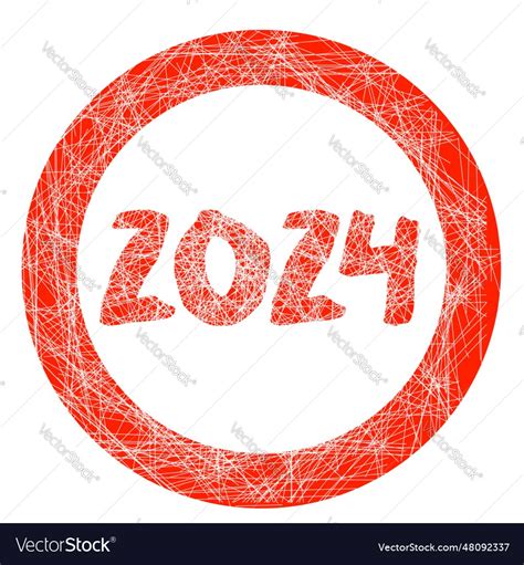 2024 rubber stamp Royalty Free Vector Image - VectorStock