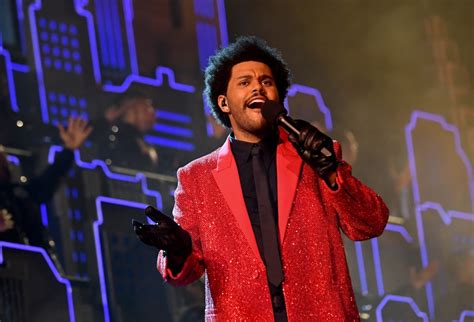 The Weeknd's Red Givenchy Suit at Super Bowl Halftime Show | POPSUGAR ...