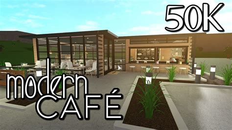 Bloxburg Cafe : Aesthetic Cafe || 35k || Bloxburg Speed Build - YouTube ...