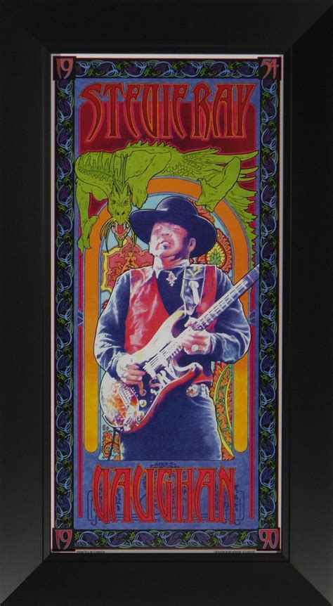 Bob Masse - Stevie Ray Vaughan Concert Poster Framed