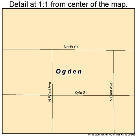 Ogden Illinois Street Map 1755275