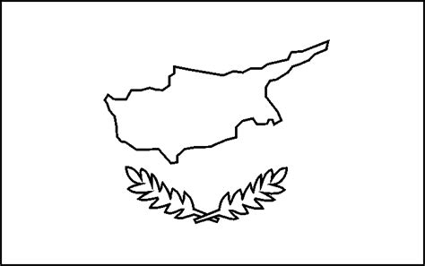 Cyprus flag coloring picture