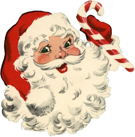 11 Free Vintage Santa Clipart! | Figuras natalinas, Desenho de natal ...