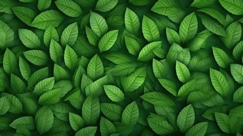 Natural Green Leaf Pattern 3d Rendered Raster Illustration For Background And Wallpaper, Forest ...