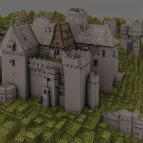 a computer generated image of a medieval castle, an | Stable Diffusion | OpenArt