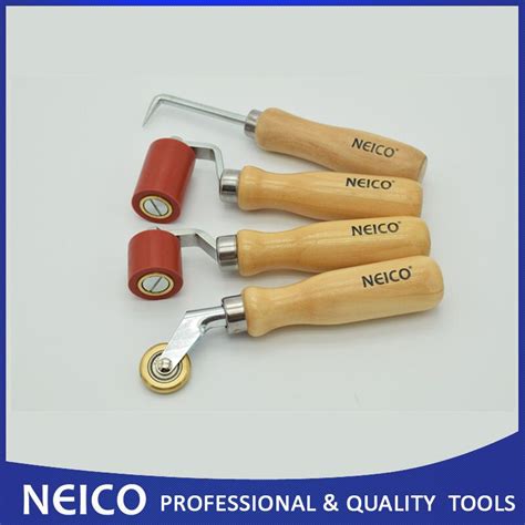 4PCS Roofing Membrane Installing Set Tools , Silicone Roller ,Seam Tester,Brass Penny Seam ...