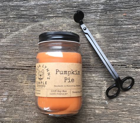 Pumpkin Pie, Soy Candle, Wood Wick, Handmade, long burning candle, Fall decor, Farmhouse ...