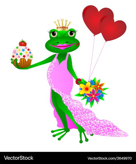 Happy birthday frog Royalty Free Vector Image - VectorStock