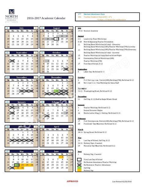 North Kansas City School District Calendar | Academic calendar, School calendar, Calendar board