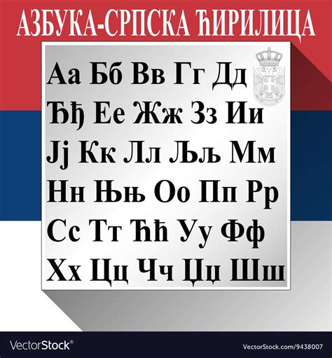 Alphabet-serbian cyrillic Royalty Free Vector Image