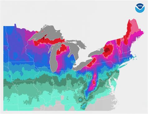 The Lake Effect Snowfall Map • NYSkiBlog Directory