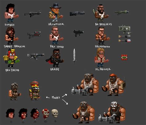 BROFORCE Brototype! | Pixel art games, Pixel art, Cartoon styles