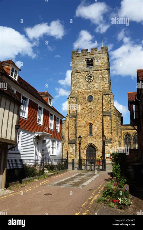 St Peter & St Paul parish church, Tonbridge, Kent, England Stock Photo ...