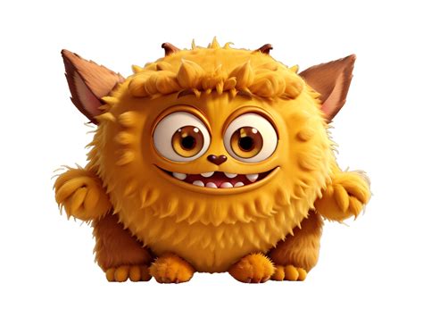 Cute Fluffy Monster 3D Cartoon Free Stock Photo - Public Domain Pictures