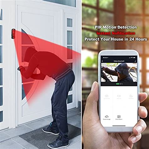 PHYSEN WiFi Video Doorbell with Camera, Wireless Ring Door Bell with Chime Smart Doorbell for ...