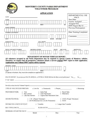 Fillable Online co monterey ca MONTEREY COUNTY PARKS DEPARTMENT Fax ...