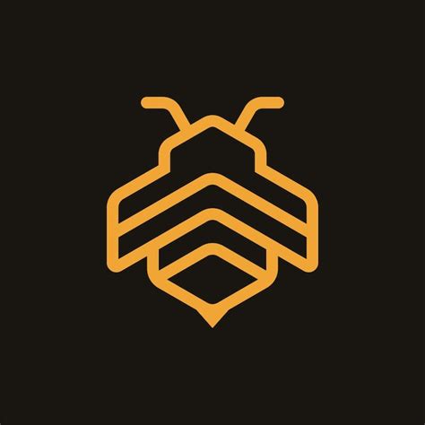 Premium Vector | Creative Geometric Bee Logo Design Template