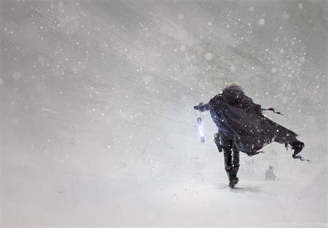 Download Wallpapers Art, Art, Snow, Blizzard, Winter, Flashlight ...