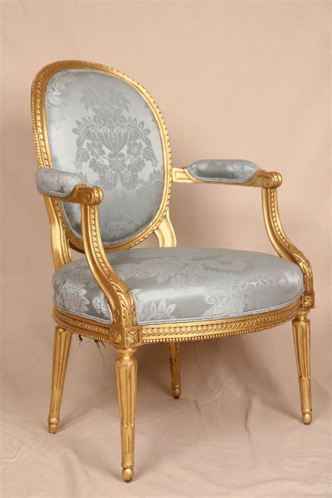 Sillón Louis XVI Antiguo francés Dorado - Siglo 19 French Furniture, Classic Furniture ...