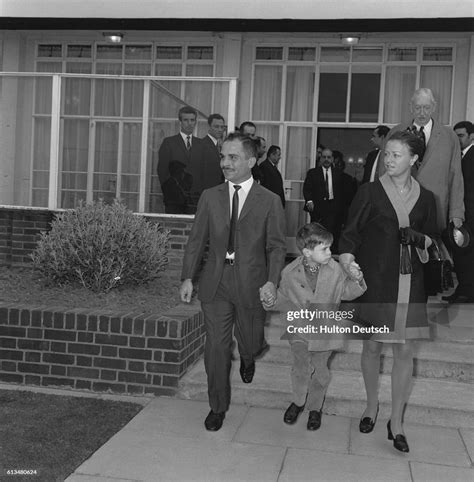 King Hussein of Jordan with his wife Princess Muna and son Abdullah. News Photo - Getty Images