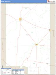 Duval County, TX Wall Map Basic Style by MarketMAPS