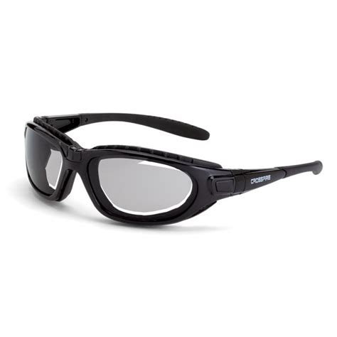 CrossFire 28415AF Journey Man Safety Glasses - Black Foam Lined Frame - Indoor/Outdoor Anti-Fog ...